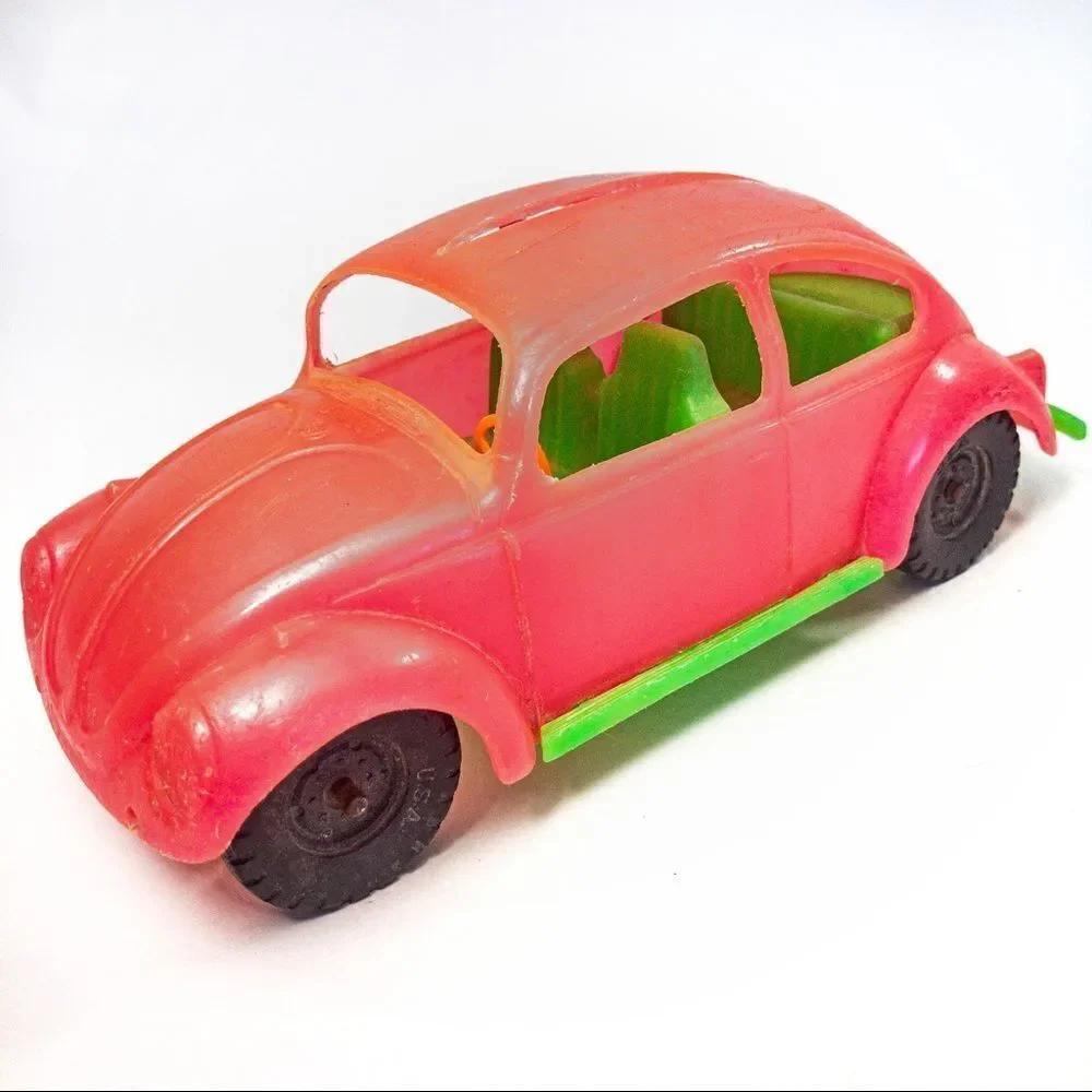 Vintage VW Toy Bundle Plastic Cars & Book